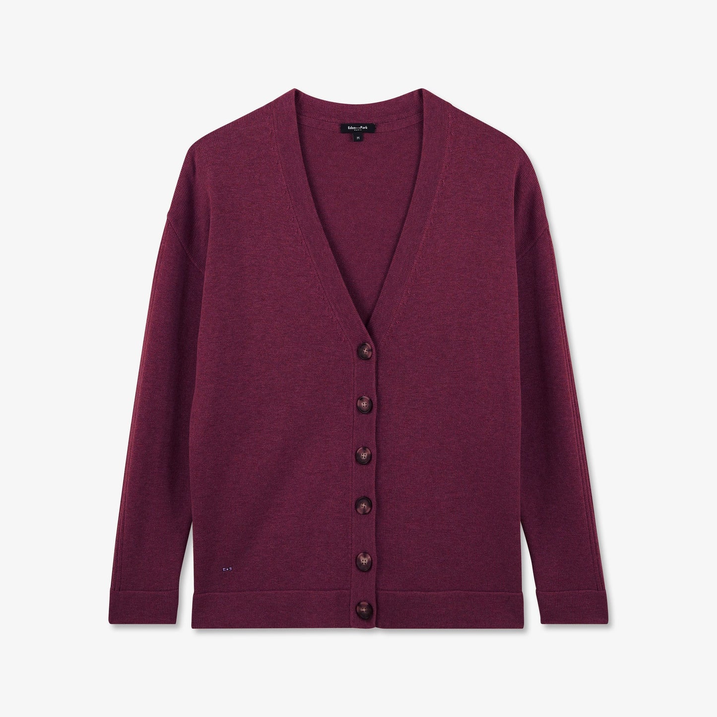 Cardigan bordeaux uni