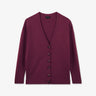 Cardigan bordeaux uni