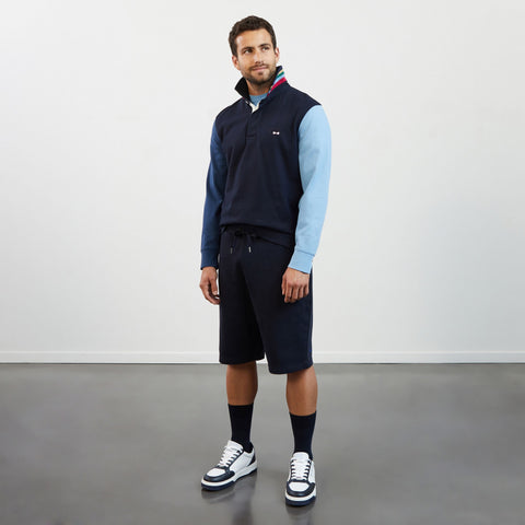 Maillot bleu colorblock manches longues - Image 1