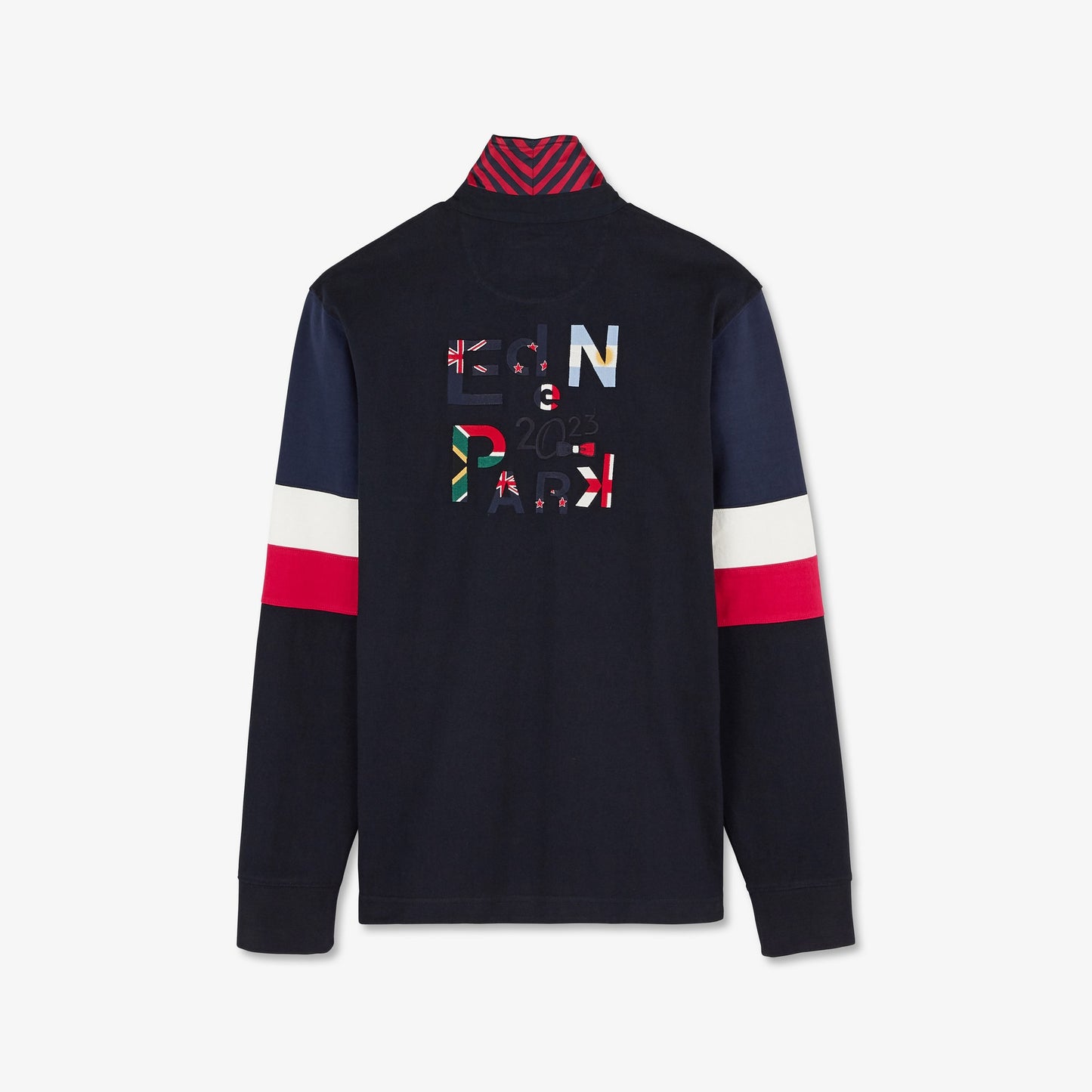 Maillot bleu foncé colorblock à broderie 2023