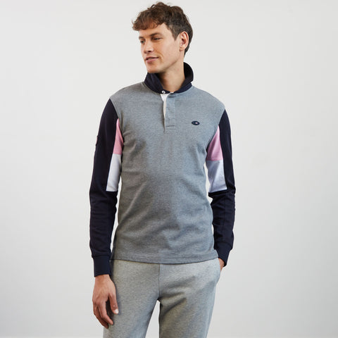 Maillot gris colorblock manches longues - Image 3