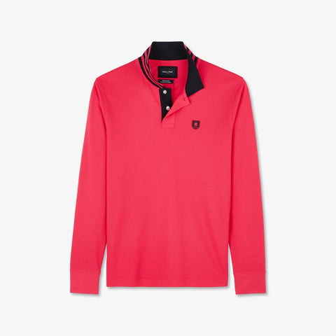 Pink long-sleeved polo shirt - Image 2