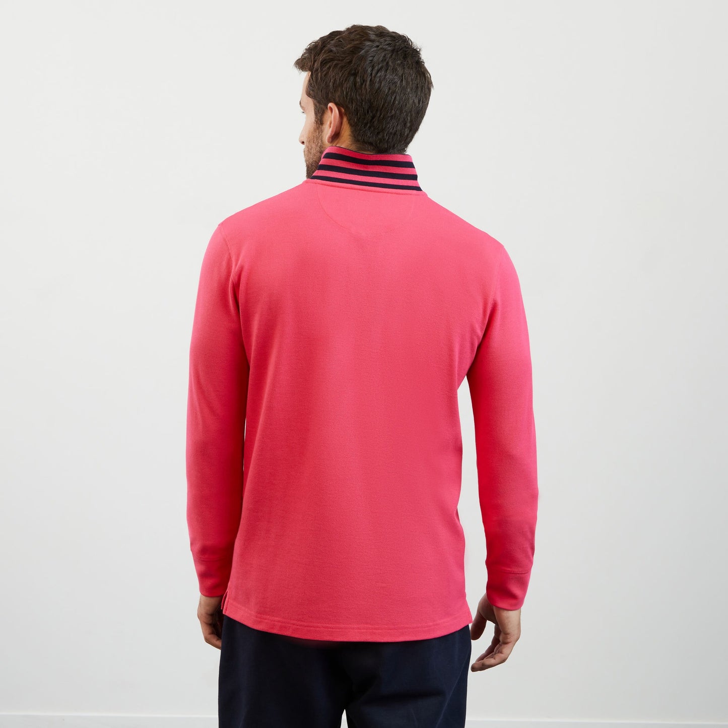 Polo rose manches longues