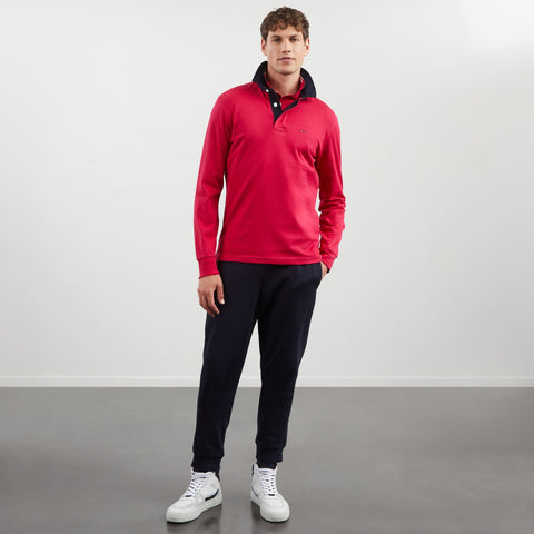 Polo rose manches longues - Image 1
