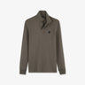 Dark grey long-sleeved polo shirt
