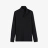 Black long-sleeved polo shirt