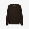 Pull marron en laine mélangée