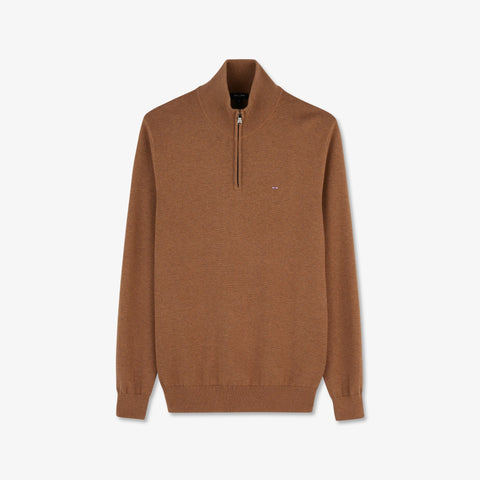 Pull marron à col camionneur - Image 2