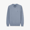 Grey jumper in decorative cable knit