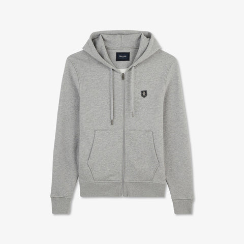 Sweat gris zippée à capuche - Image 2