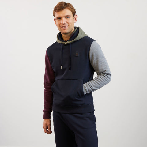 Sweat bleu marine colorblock - Image 1