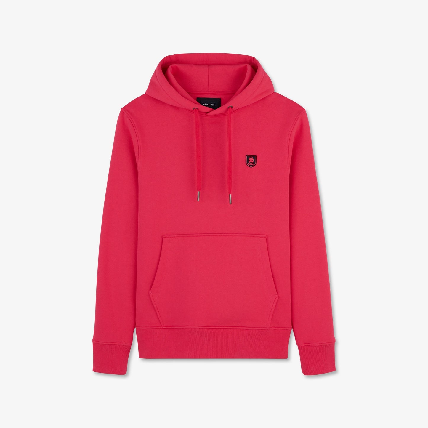 Sweat rose uni à capuche