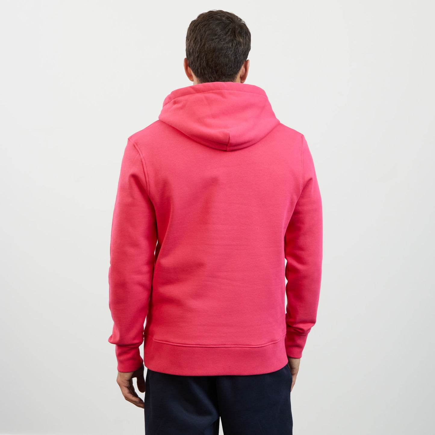 Sweat rose uni à capuche