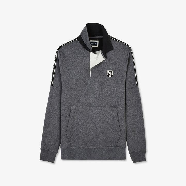 Grey polo-neck sweatshirt