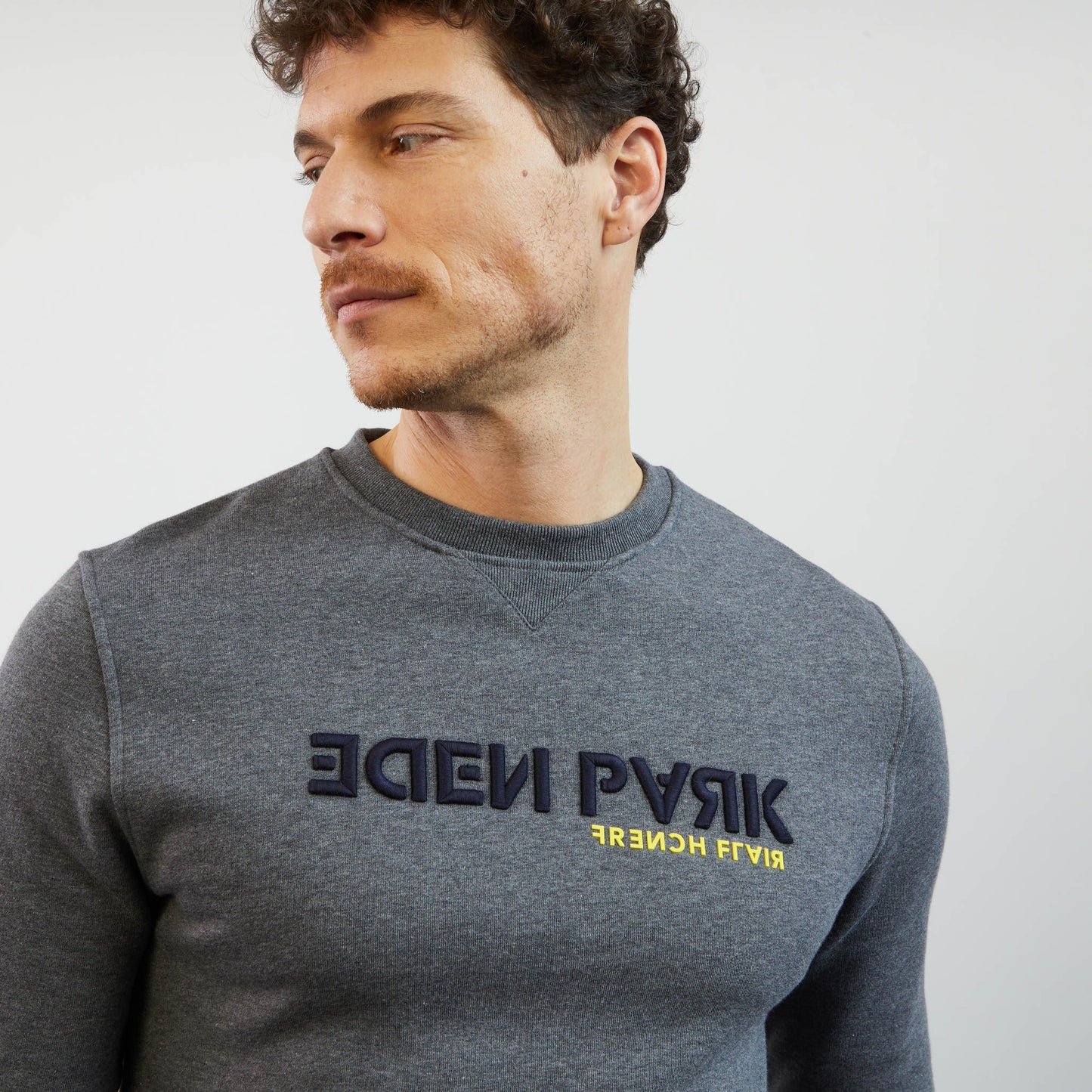 Sweat gris col rond