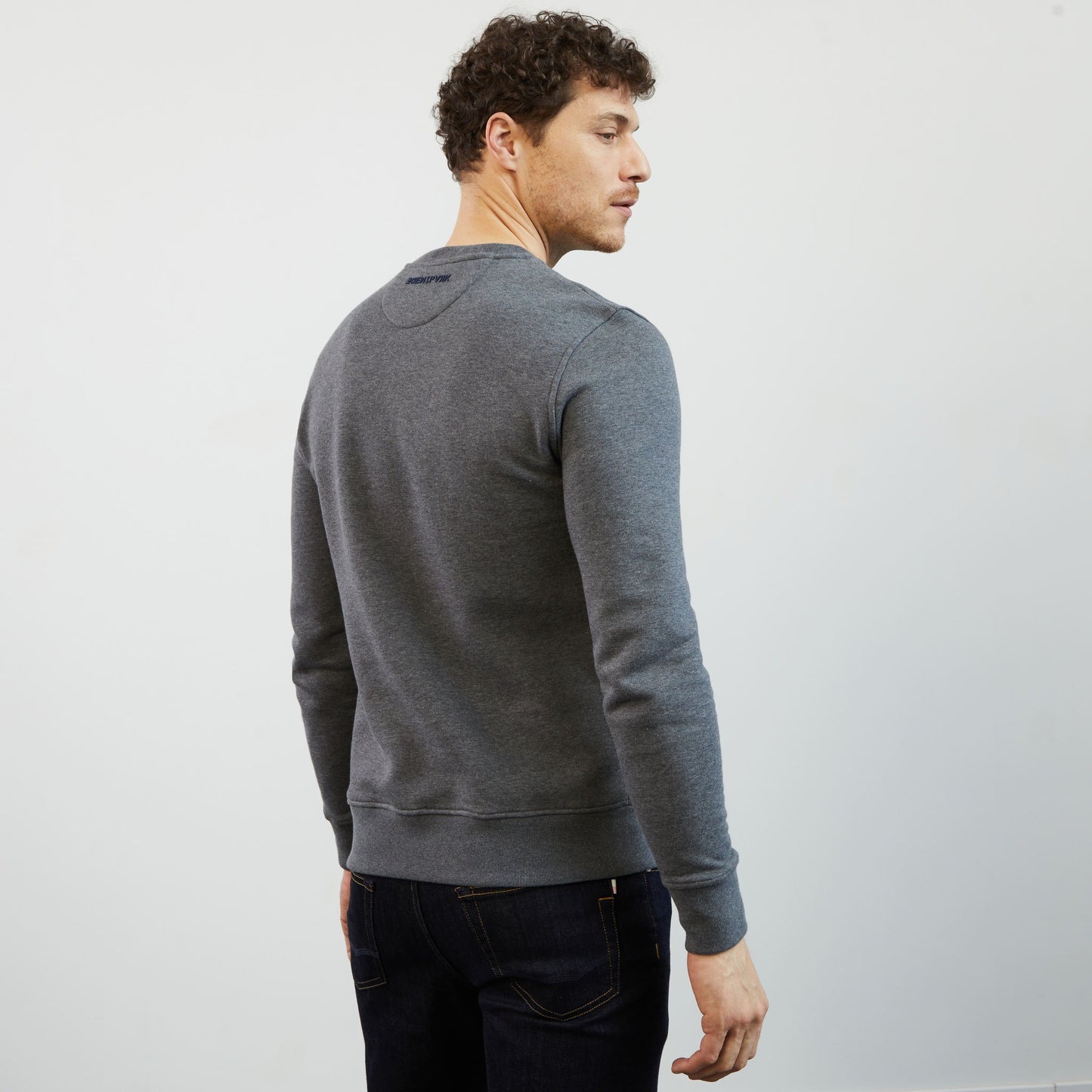 Sweat gris col rond