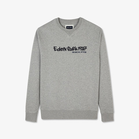 Sweat gris clair à broderie Eden Park en relief - Image 2