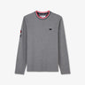 T-shirt gris manches longues détails broderies n°10 et XV de France