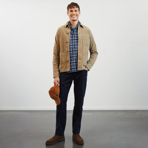 Beige corduroy overshirt - Image 1