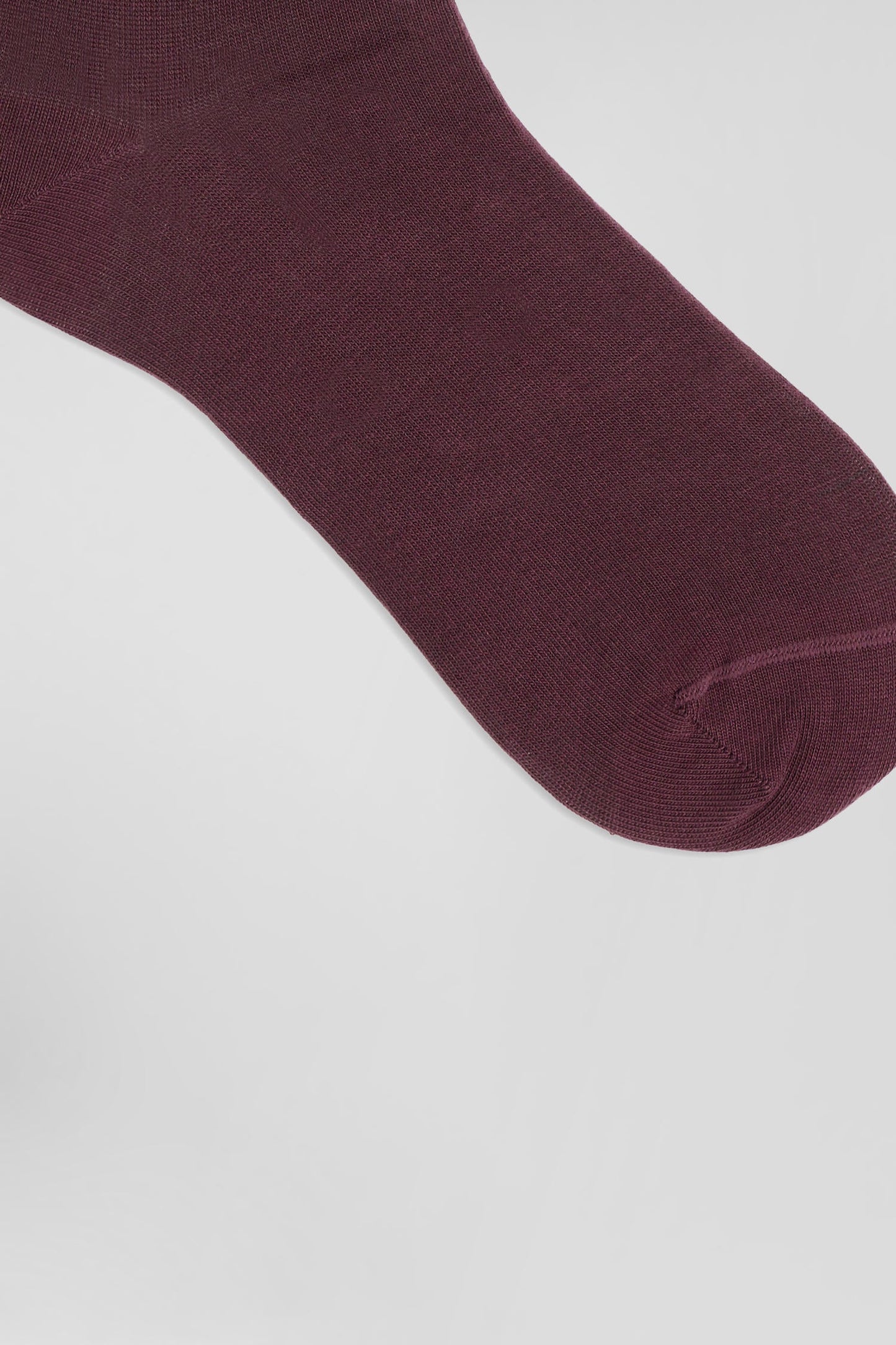 Paire de chaussettes rayées en coton stretch bordeaux - Image 3