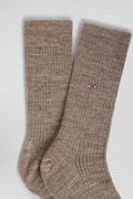 Women's brown alpaca wool blend socks