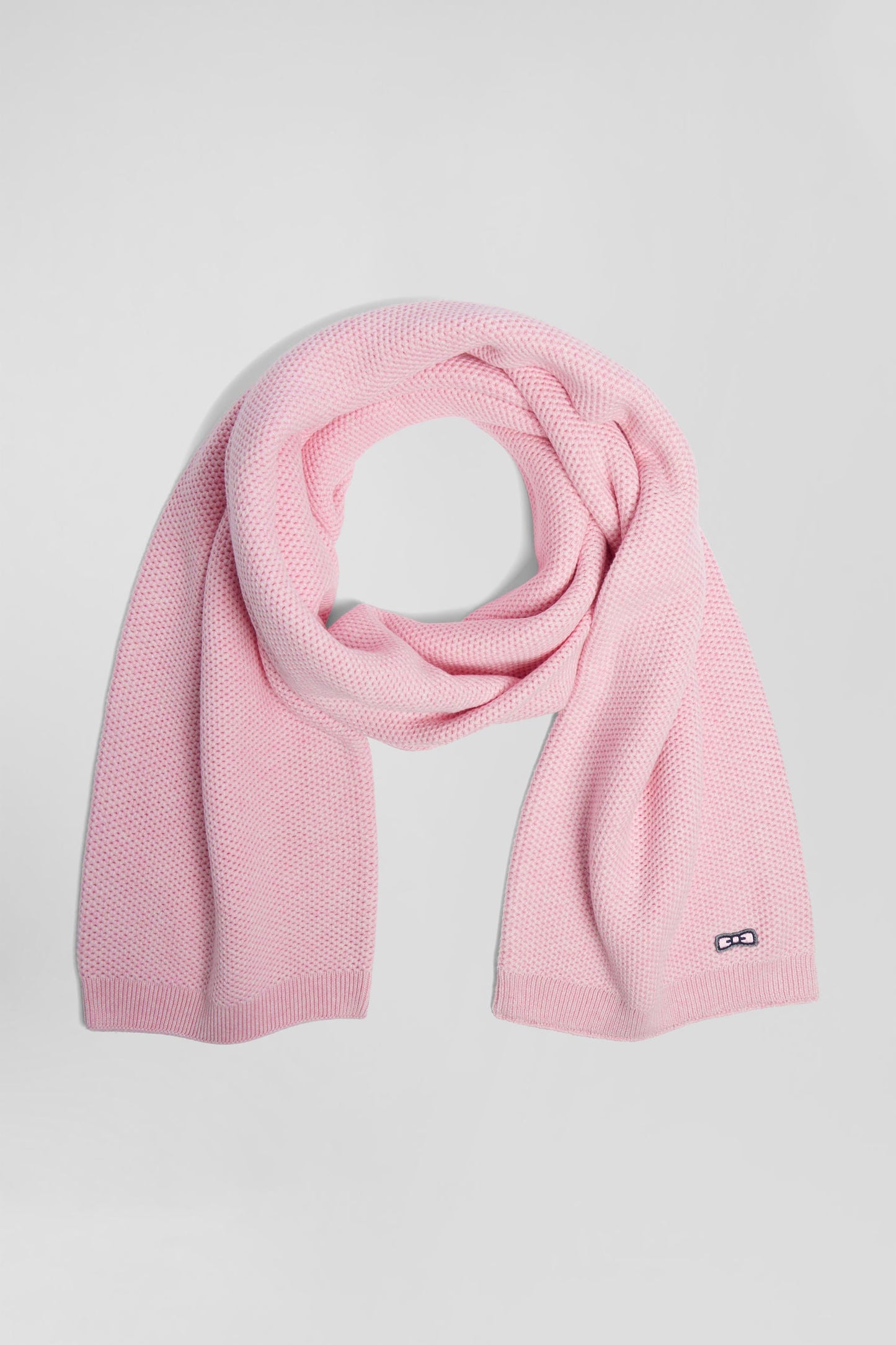 Echarpe unie en coton rose - Image 1