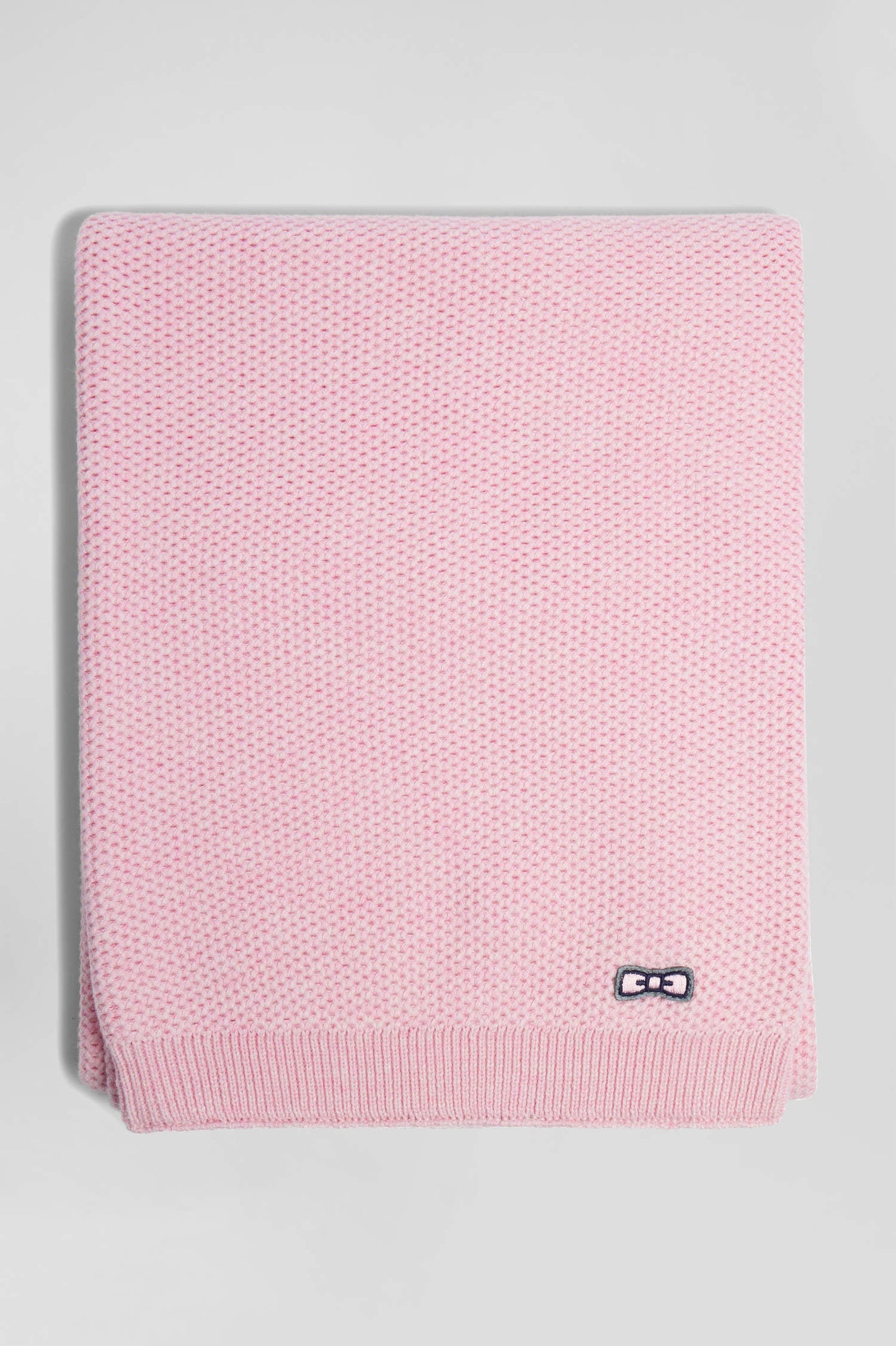 Echarpe unie en coton rose - Image 3