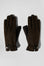 Paire de gants en cuir lisse marron