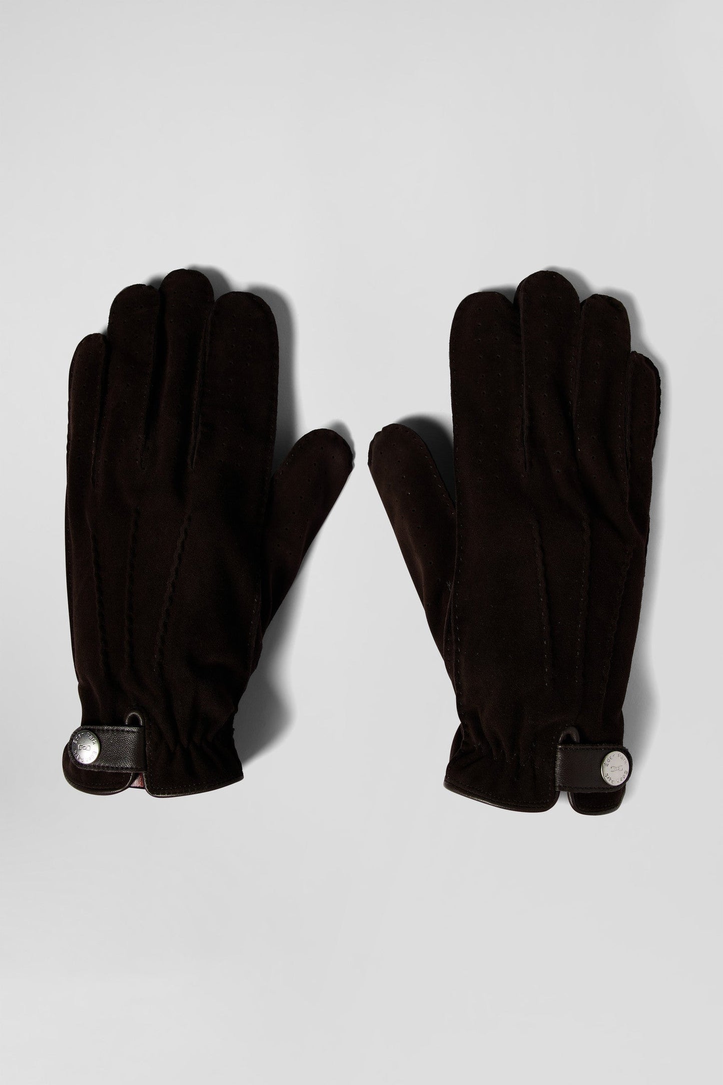 Paire de gants en cuir marron - Image 1