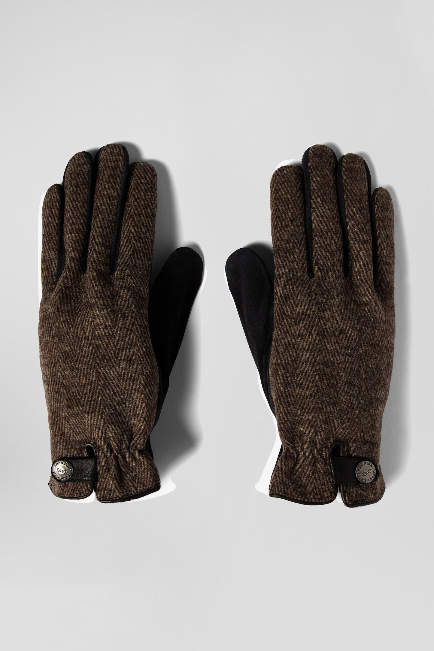 Paire de gants homme en cuir marron - Image 1