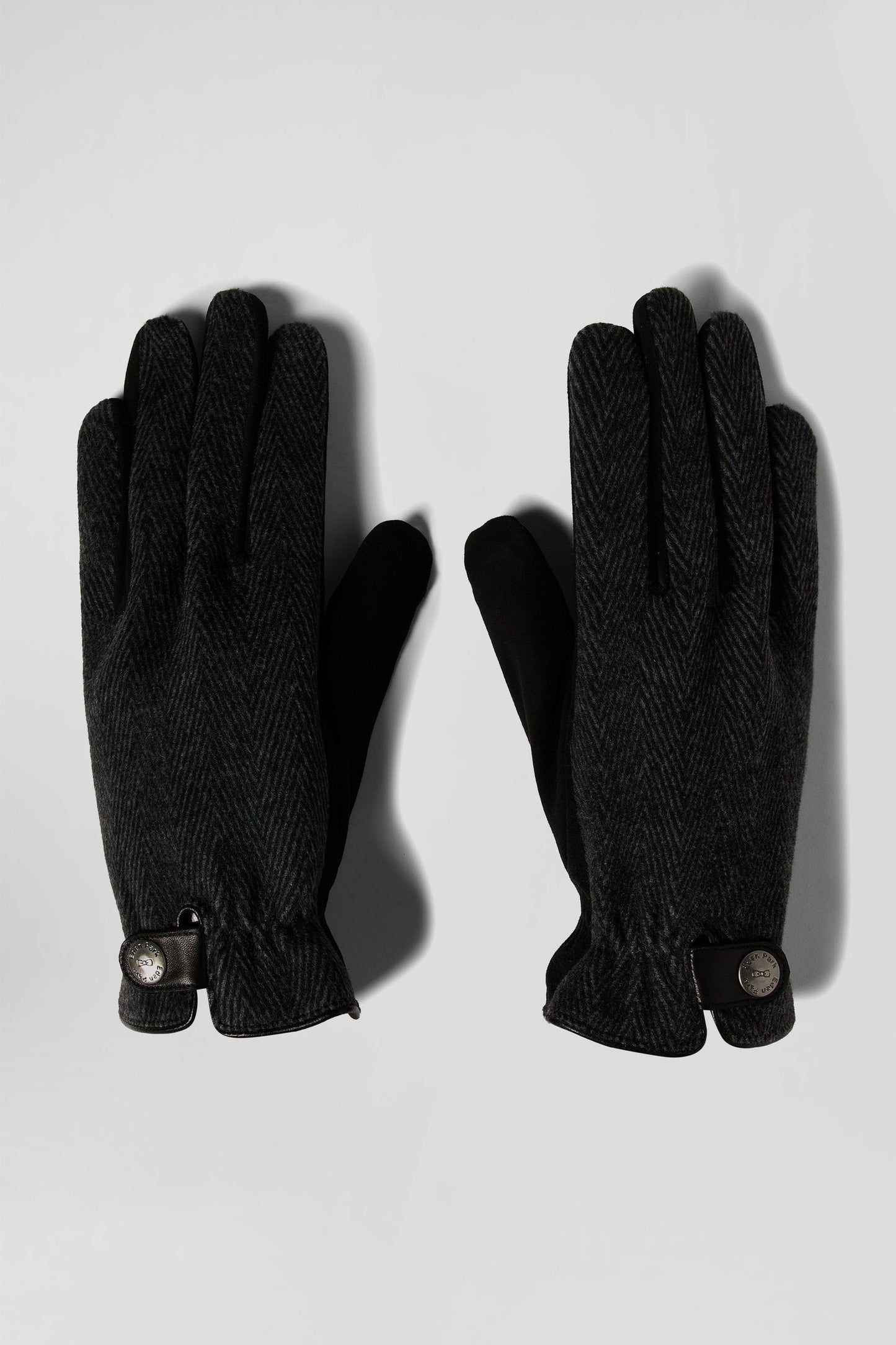 Paire de gants homme en cuir noir - Image 1