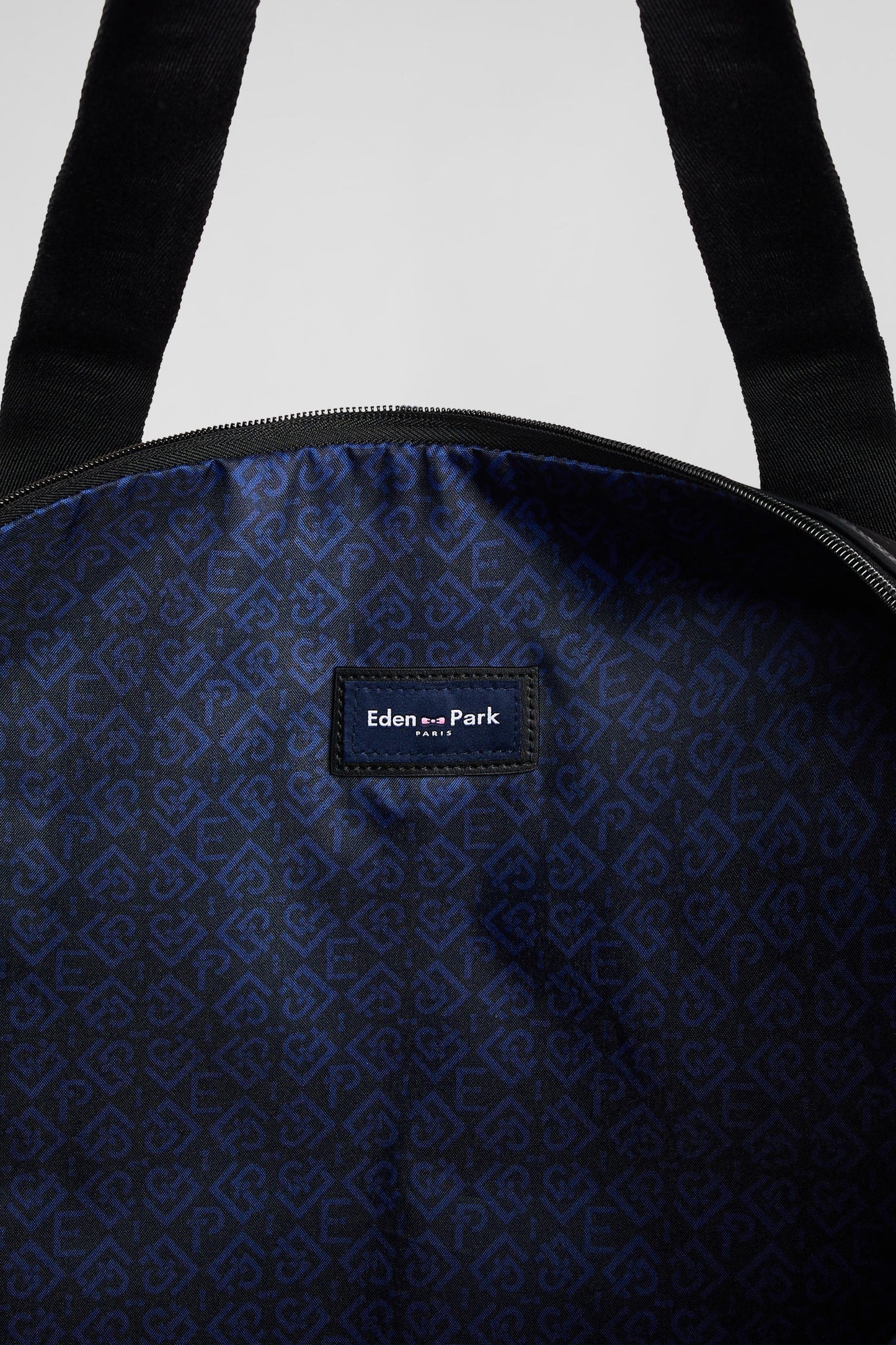 Sac de voyage noir jacquard Eden Park - Image 4