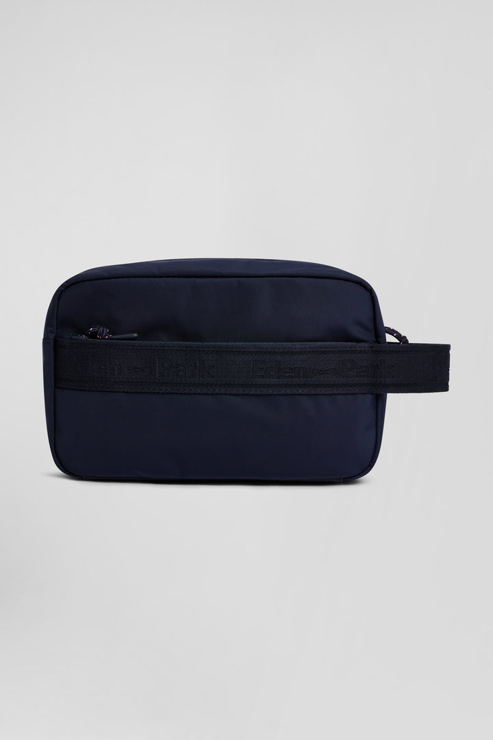 Navy blue jacquard Eden Park toiletry pouch