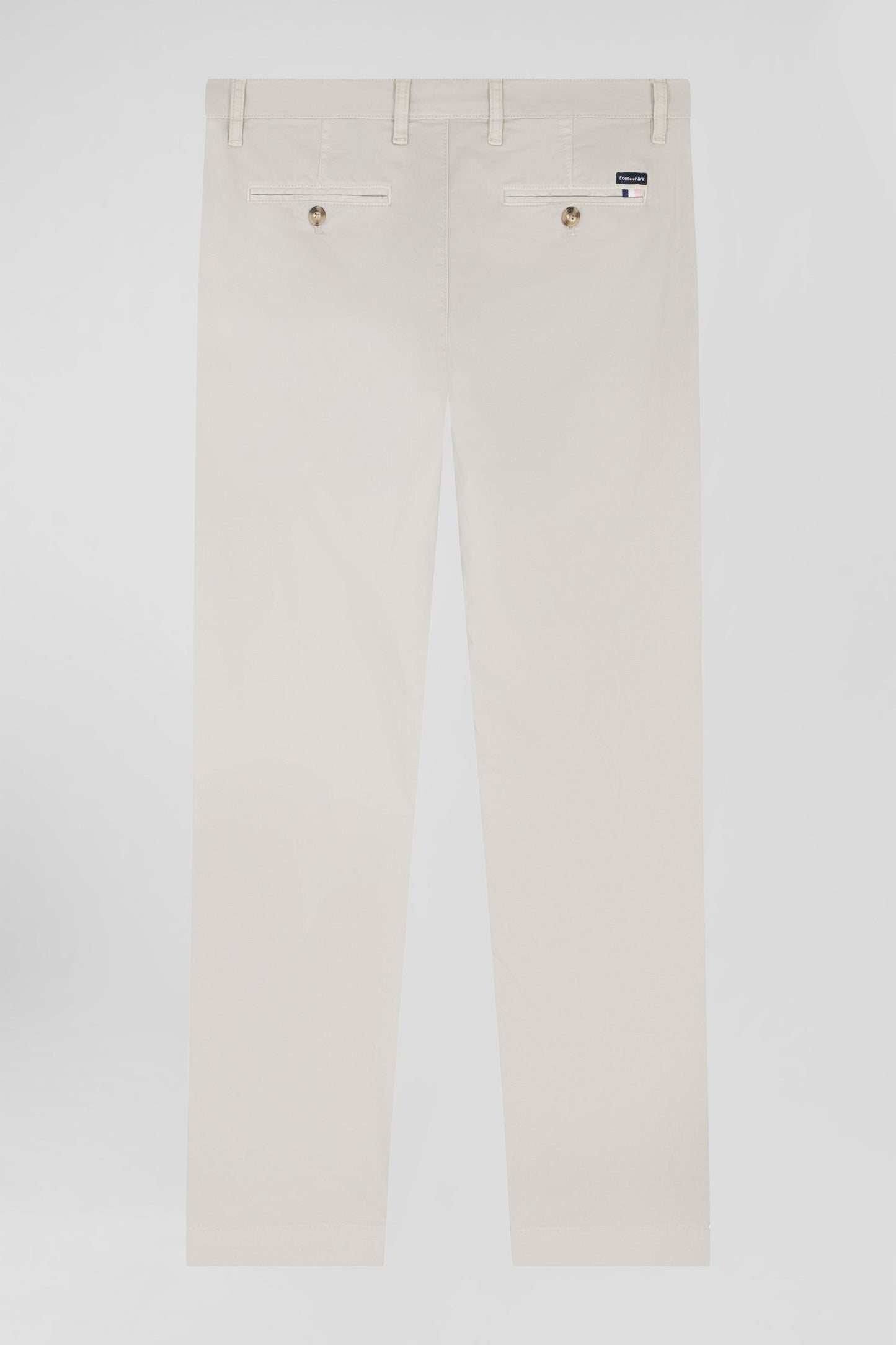 Pantalon chino camel en gabardine de coton stretch coupe Regular - Image 4