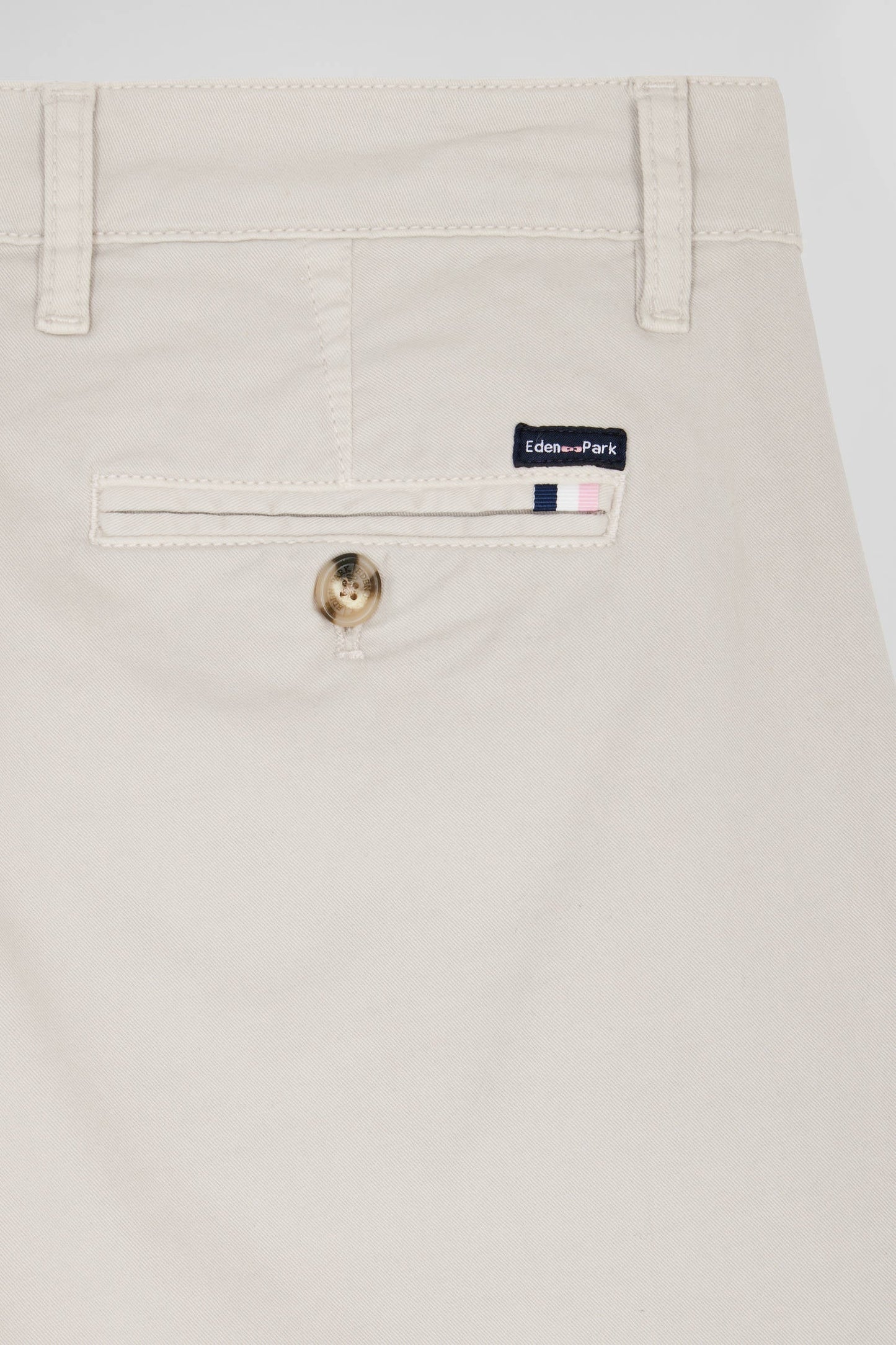 Pantalon chino camel en gabardine de coton stretch coupe Regular - Image 9