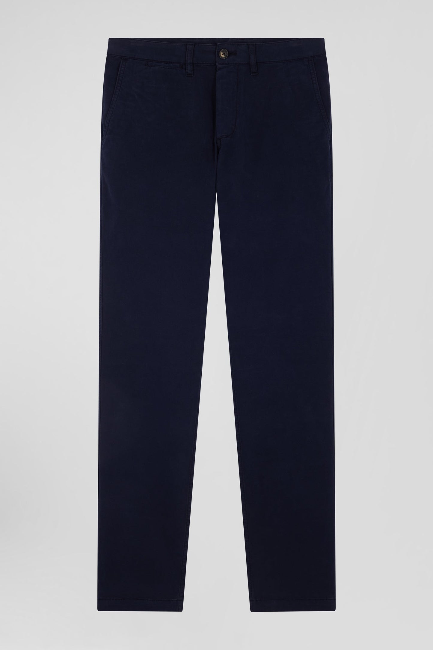 Pantalon chino bleu marine en gabardine de coton stretch coupe Regular - Image 2