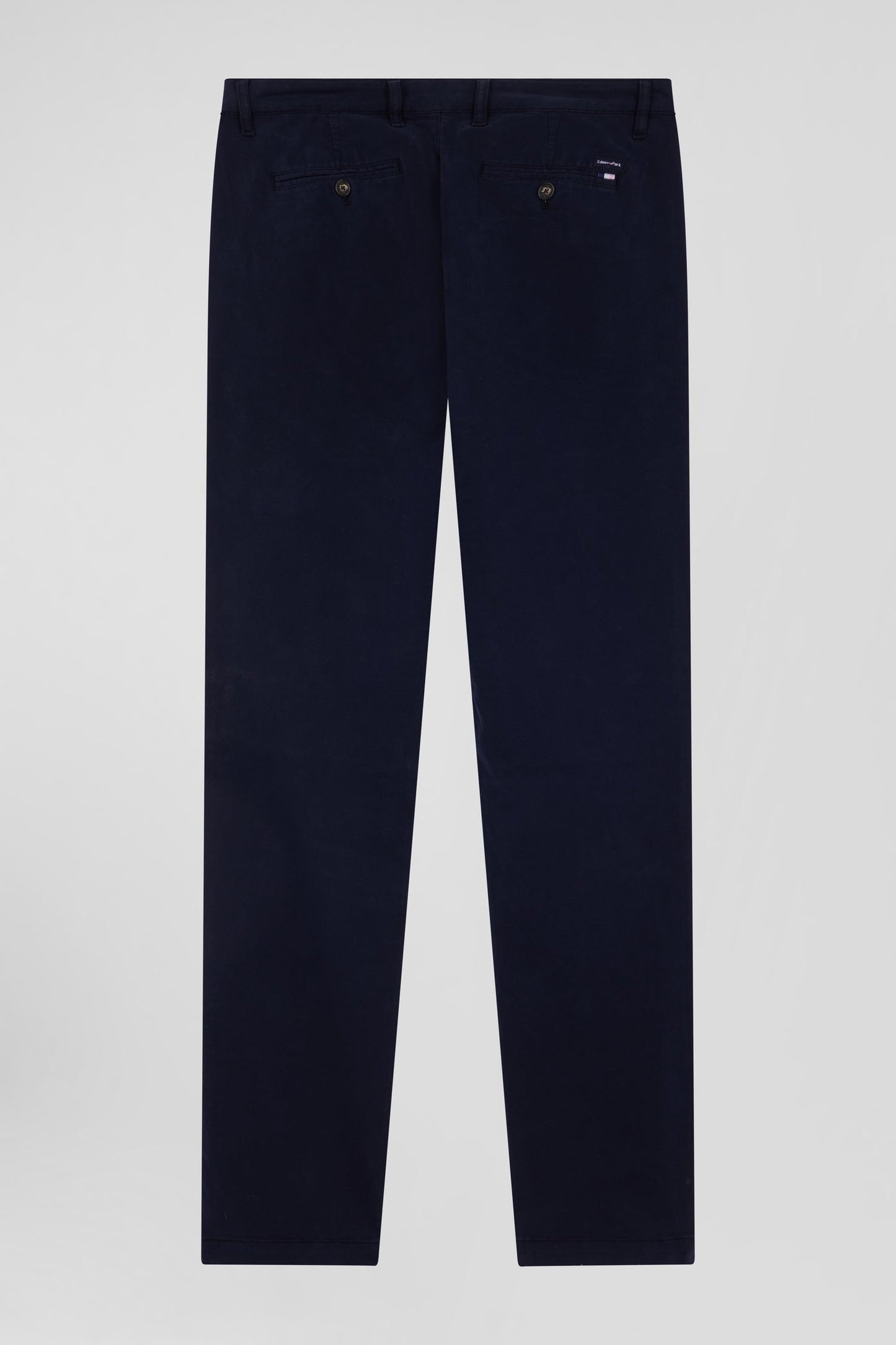 Pantalon chino bleu marine en gabardine de coton stretch coupe Regular - Image 4