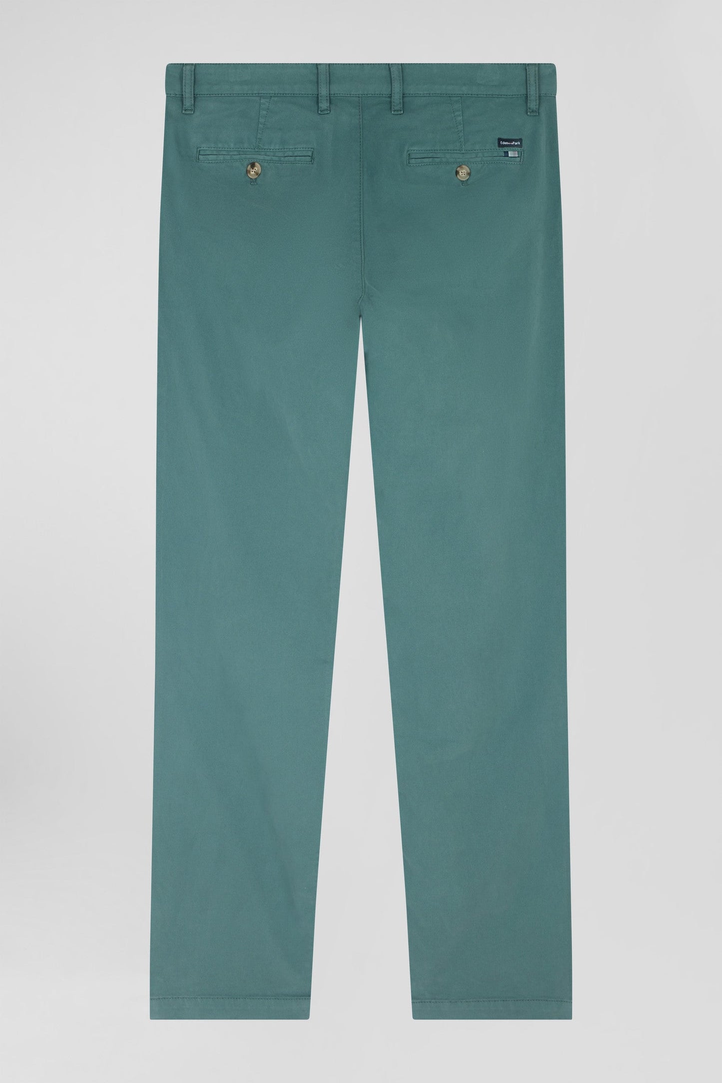 Pantalon chino vert en gabardine de coton stretch coupe Regular - Image 4