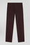 Pantalon chino bordeaux en gabardine de coton stretch coupe Regular