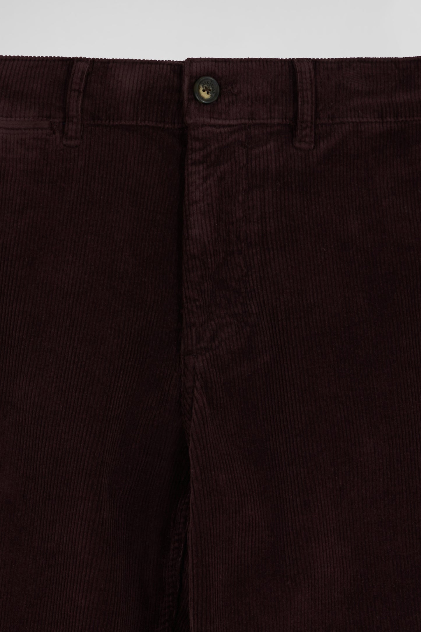 Pantalon chino en coton velours stretch bordeaux coupe Regular - Image 3