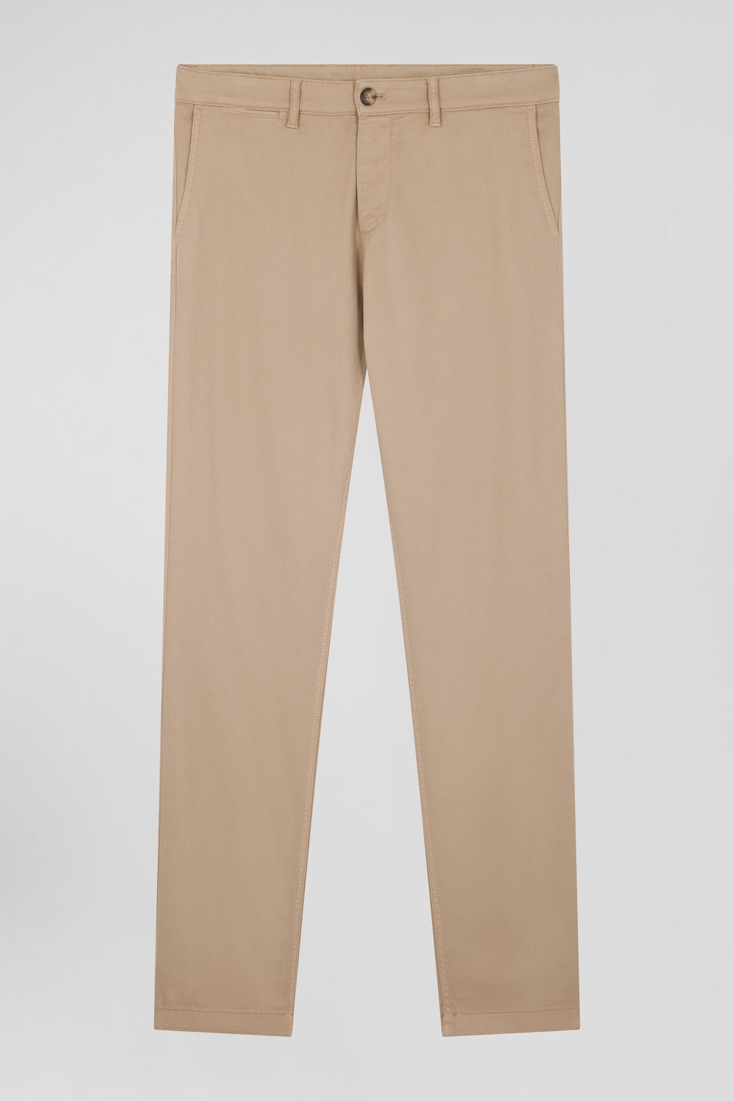 Pantalon chino en piqué de coton stretch et modal chanvre coupe Regular - Image 2