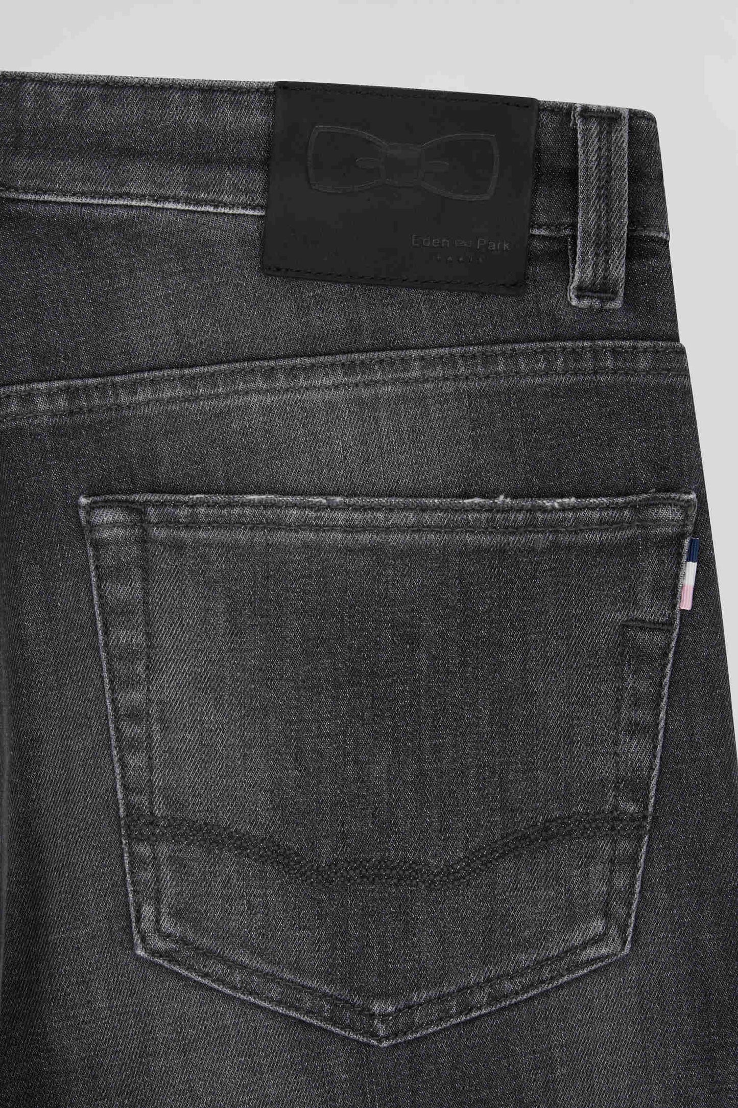 Jean en coton denim stretch mélangé gris coupe Regular - Image 9