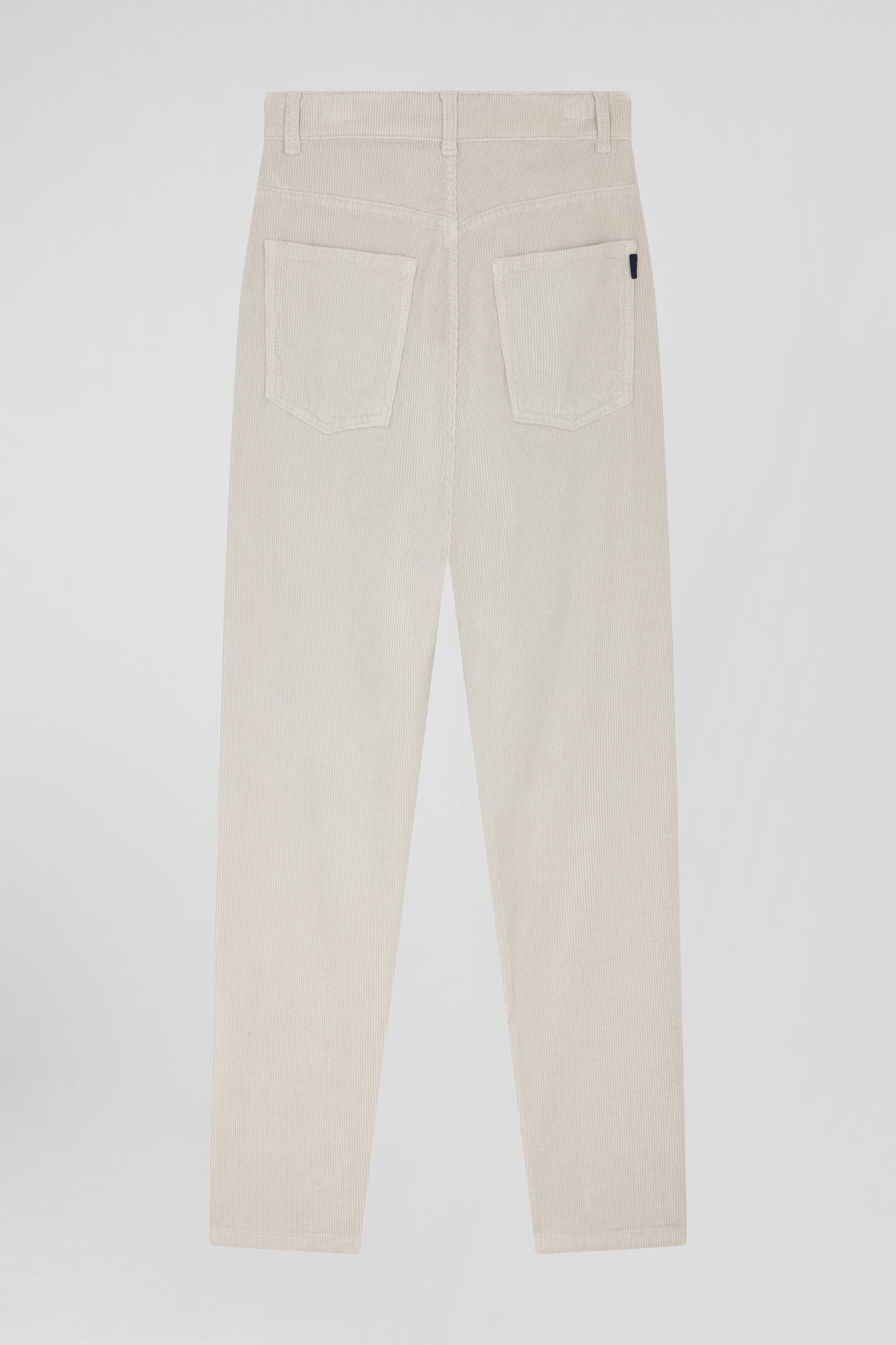 Comfort beige stretch cotton 5-pocket jeans