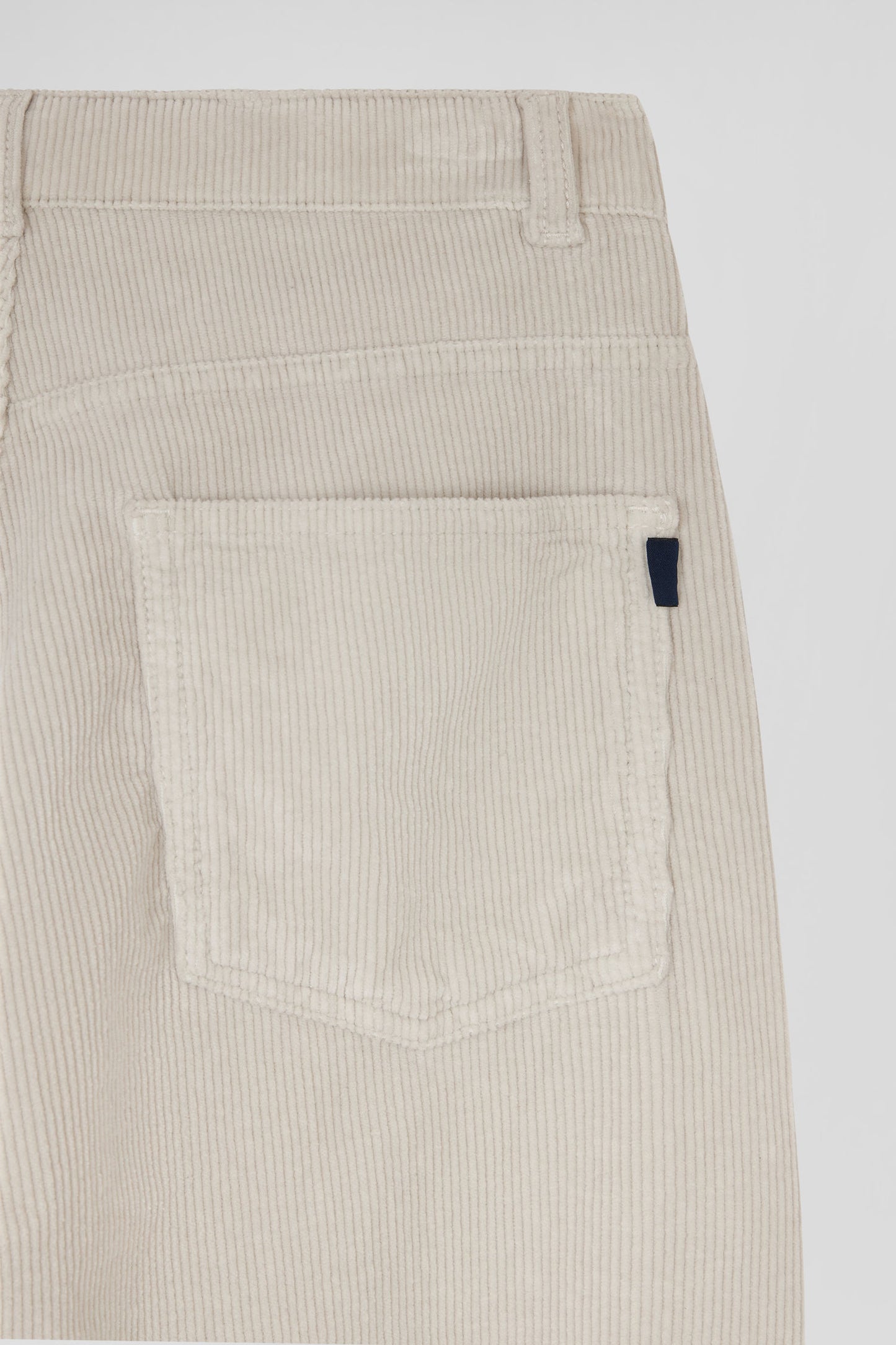 Comfort beige stretch cotton 5-pocket jeans