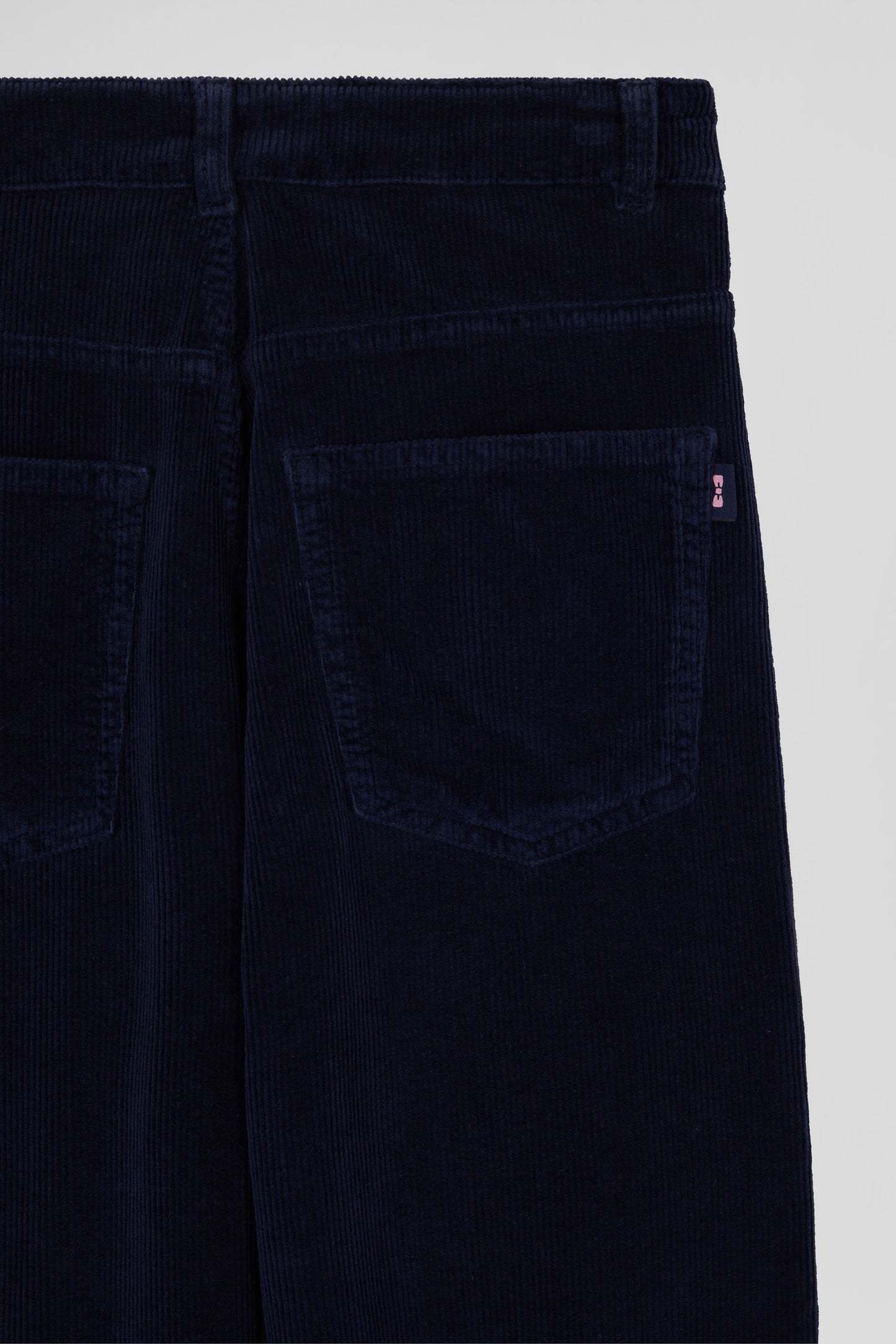 Comfort navy blue stretch cotton 5-pocket jeans