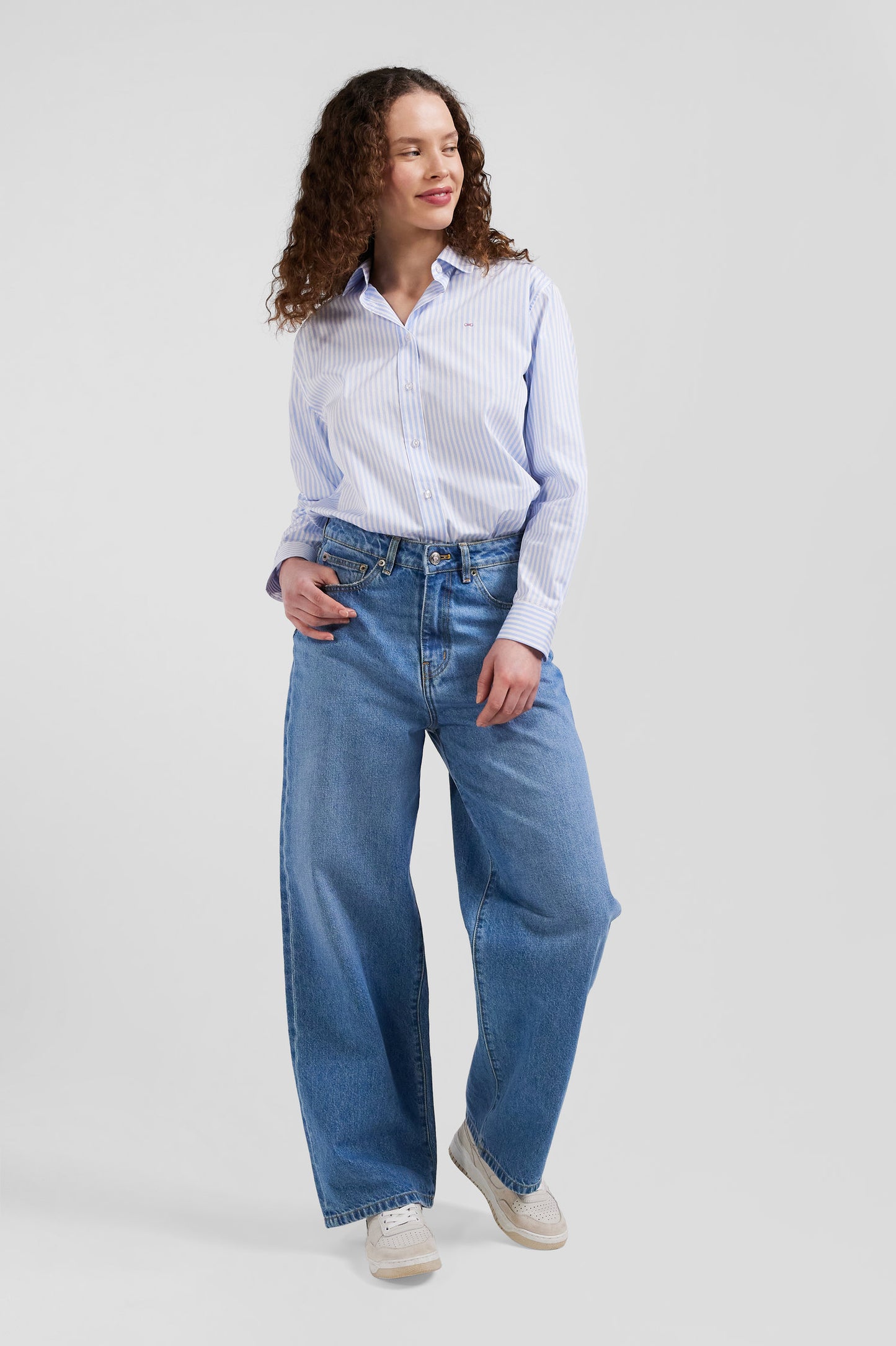 Relaxed blue cotton jeans