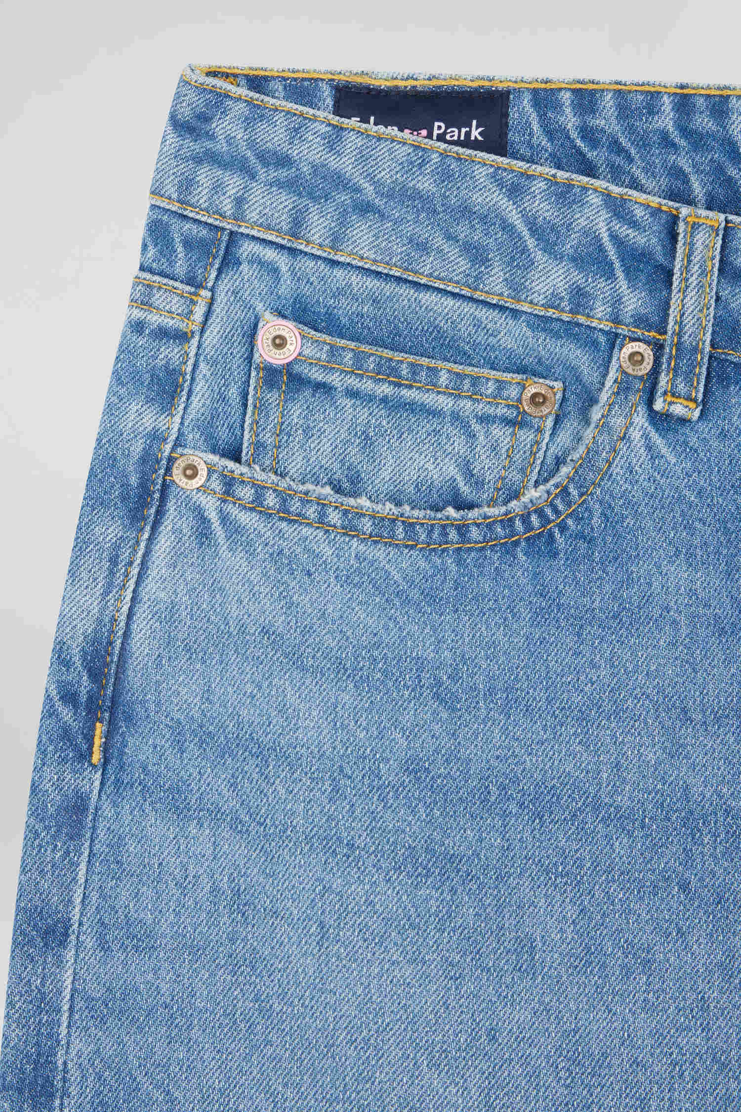 Relaxed blue cotton jeans