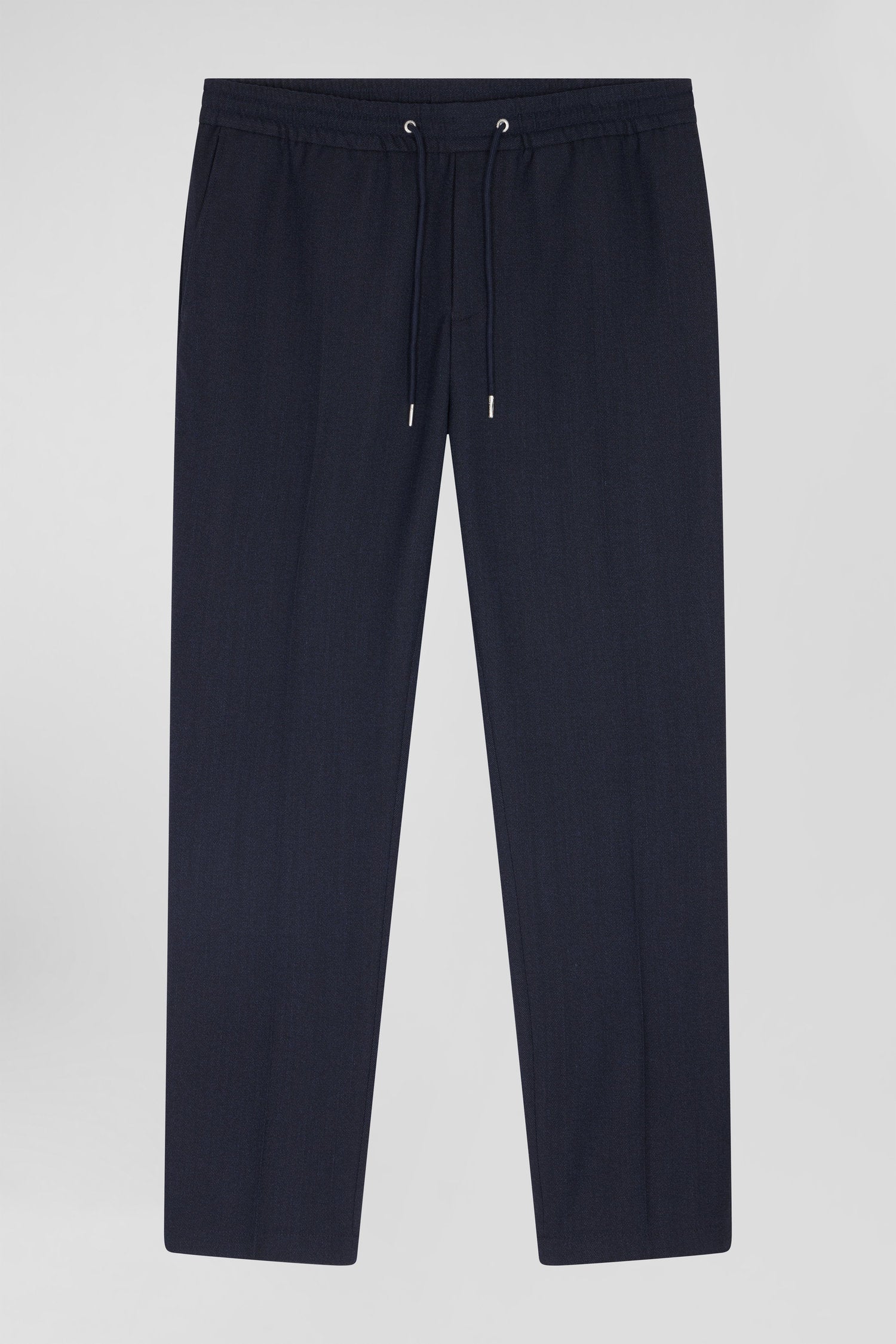 Pantalon bleu marine à taille élastiquée coupe Modern