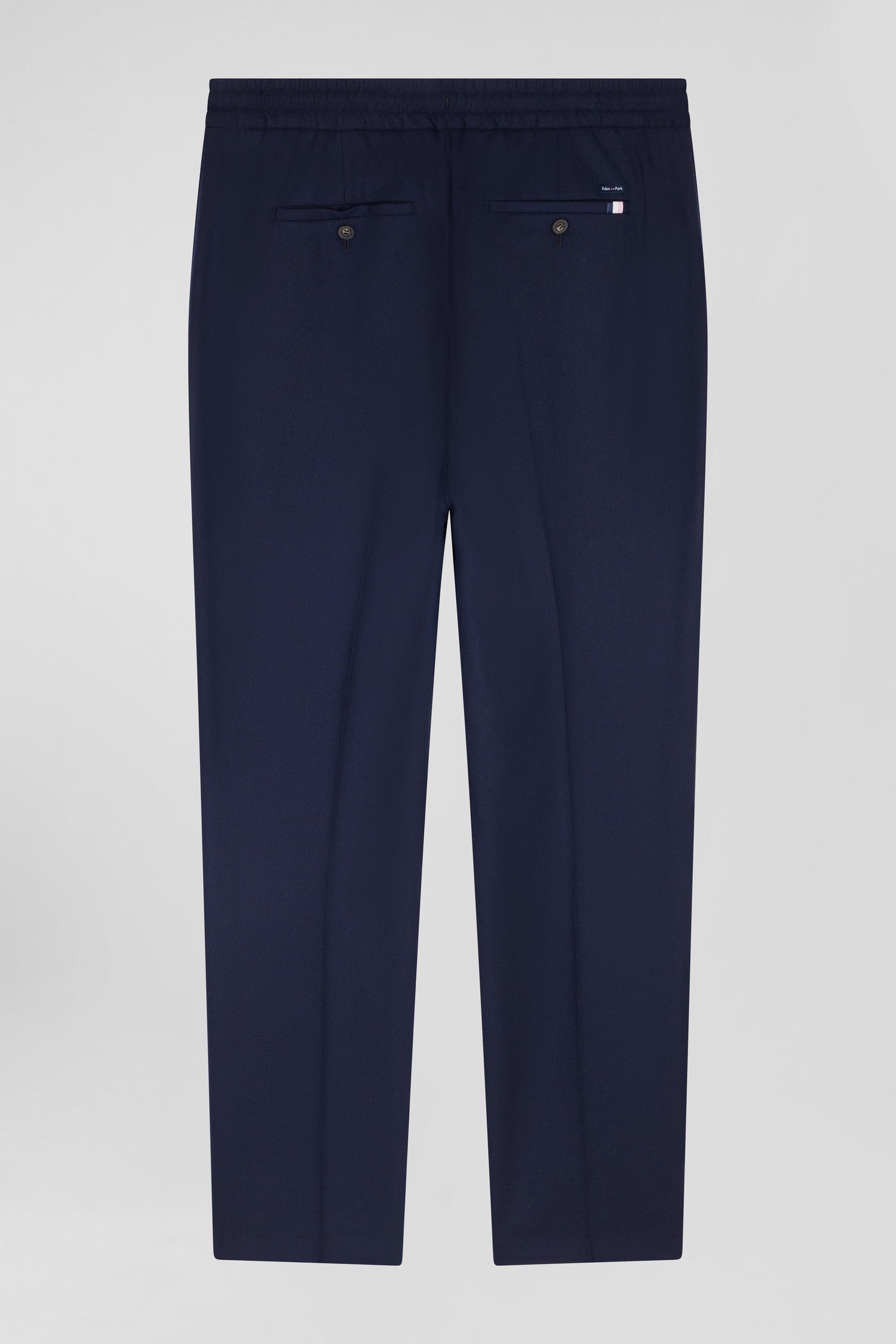 Pantalon bleu marine taille élastiquée coupe Modern