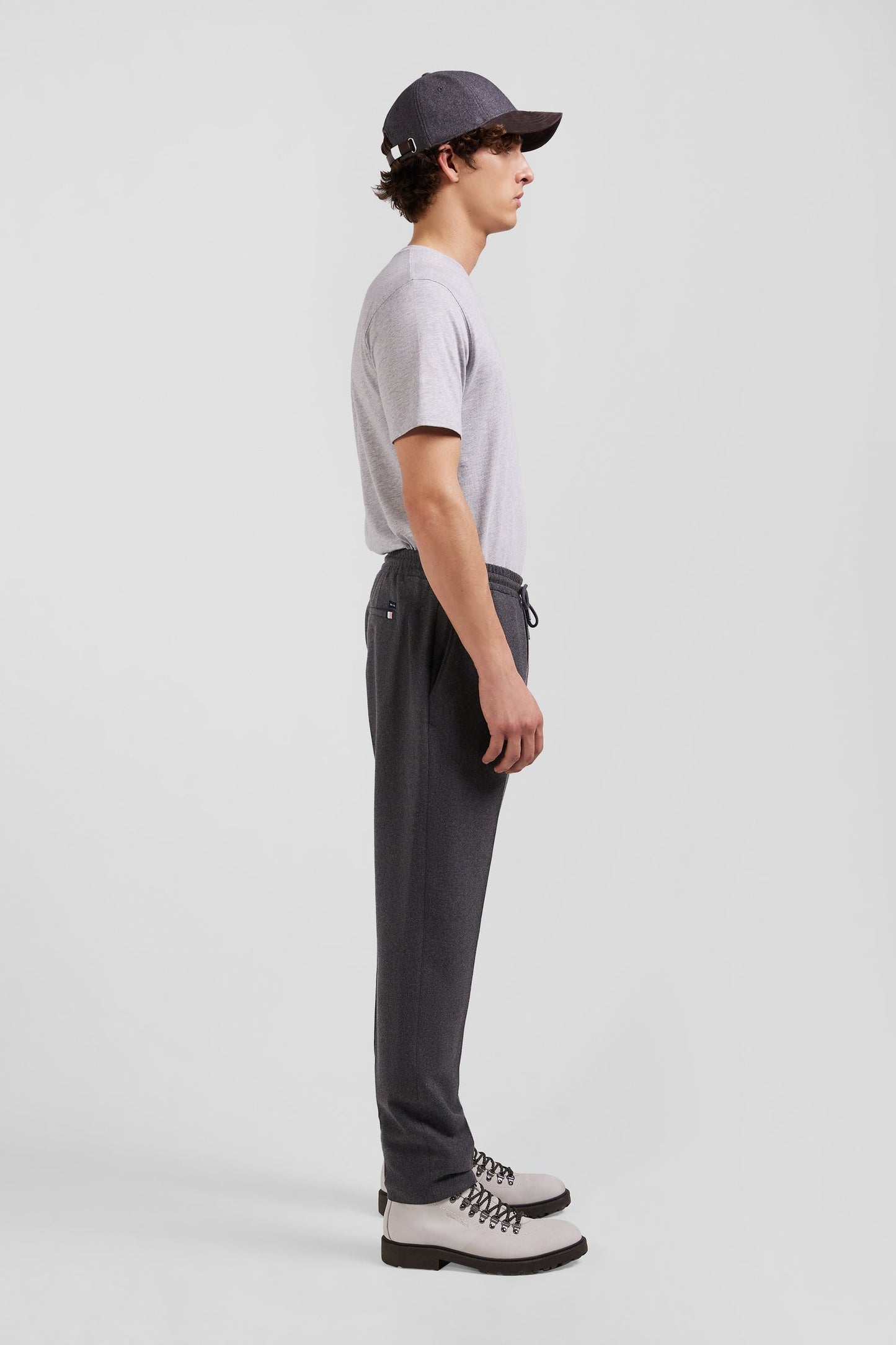 Pantalon gris taille élastiquée coupe Modern - Image 5